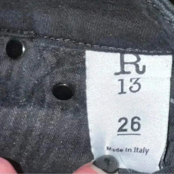 R13 black luxury jeans size 26 - Picture 3 of 4